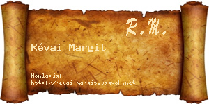 Révai Margit névjegykártya